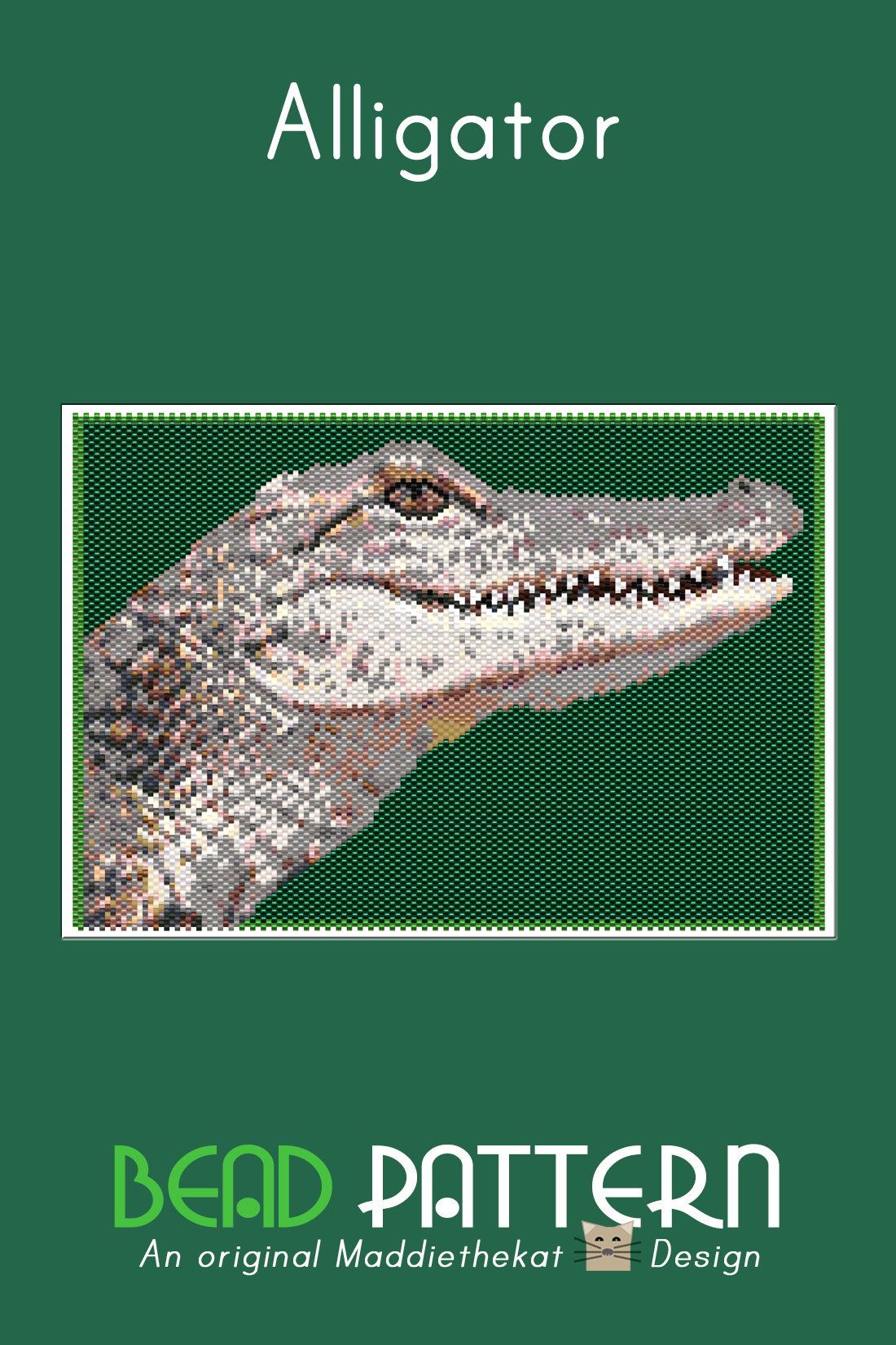 Alligator Larger Peyote Bead Pattern PDF