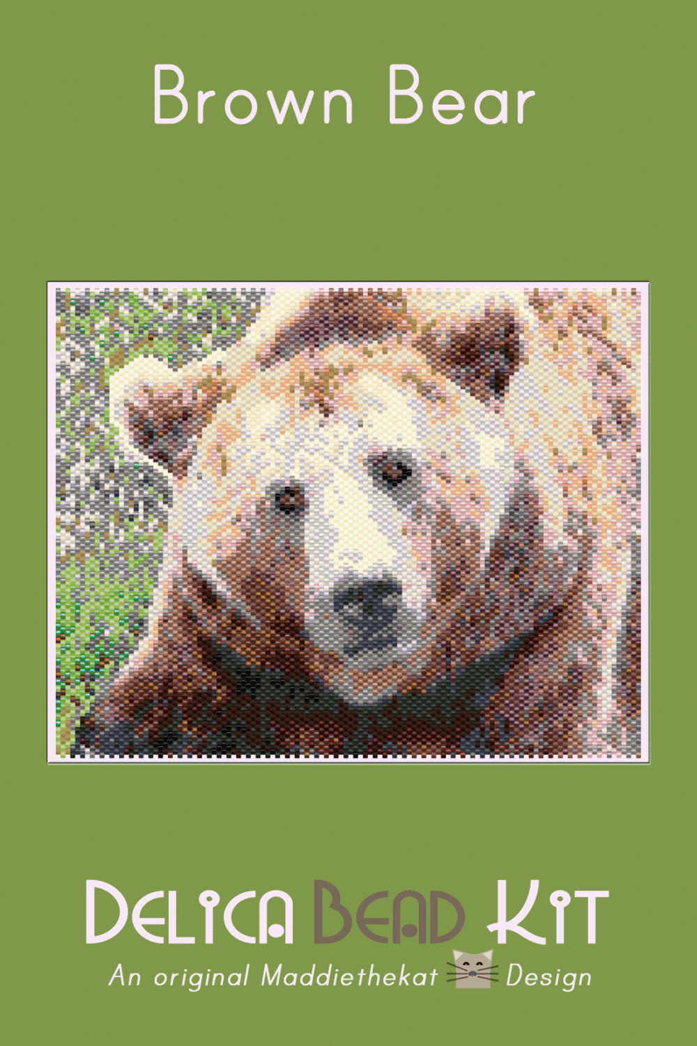 Brown Bear 01 Larger Peyote Bead Pattern PDF or Bead Kit