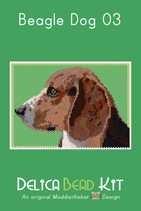 Beagle Dog 03 Larger Peyote Bead Pattern PDF or Bead Kit