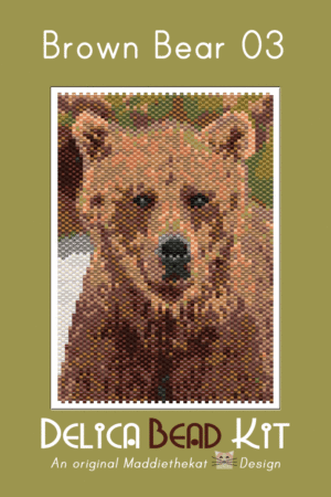 Brown Bear 03 Small Peyote Bead Pattern PDF or Bead Kit