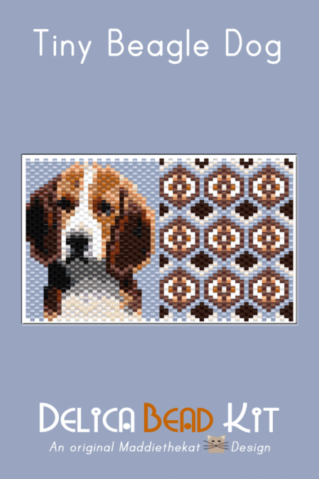 Beagle Dog 01 Tiny Peyote Bead Pattern PDF or Bead Kit