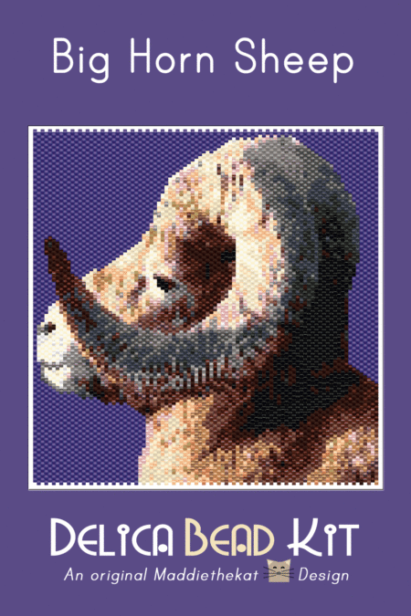 Big Horn Sheep Larger Peyote Bead Pattern PDF or Bead Kit