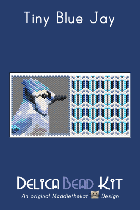 Blue Jay Tiny Peyote Bead Pattern PDF or Bead Kit