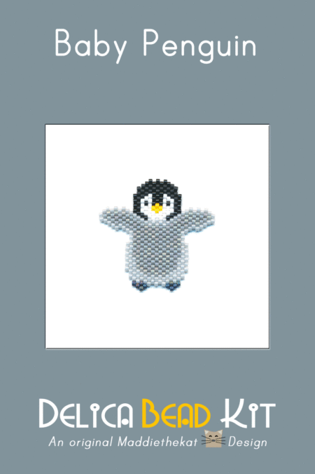 Baby Penguin Brick Stitch Bead Pattern PDF or Bead Kit