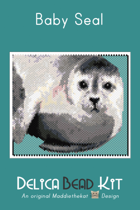 Baby Seal Larger Peyote Bead Pattern PDF or Bead Kit