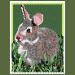 Bunny 03 Small Peyote Bead Pattern PDF or Bead Kit