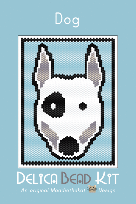 Dog Face Small Peyote Bead Pattern PDF or Bead Kit