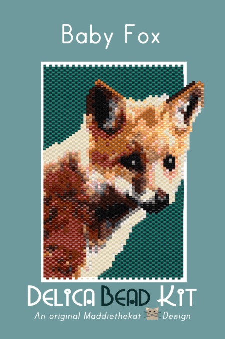Baby Fox Small Peyote Bead Pattern PDF or KIT DIY