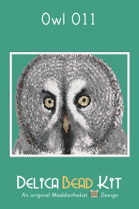 Owl 11 Larger Peyote Pattern Bead PDF or Bead Kit