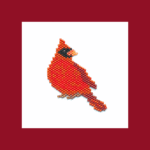 Cardinal Brick Stitch Bead Pattern PDF or Bead Kit | Bird