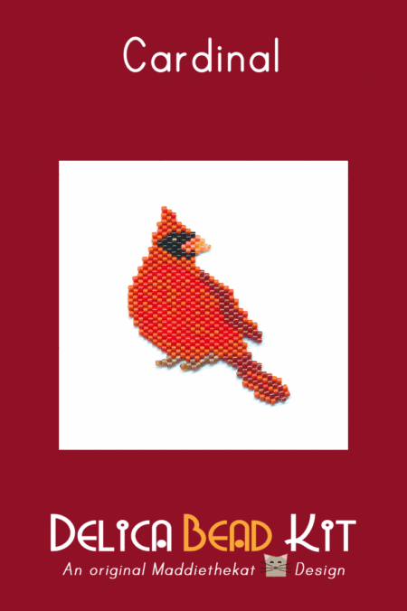 Cardinal Brick Stitch Bead Pattern PDF or Bead Kit
