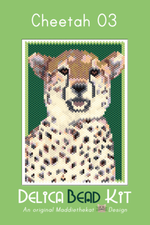 Cheetah 03 Small Peyote Bead Pattern PDF or Bead Kit