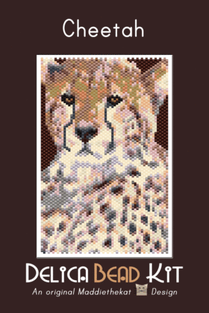 Cheetah 01 Small Peyote Bead Pattern PDF or Bead Kit