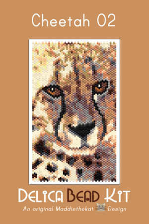 Cheetah 02 Small Peyote Bead Pattern PDF or Bead Kit