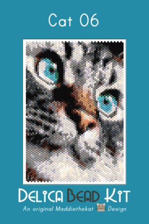 Cat 06 Small Peyote Pattern PDF or Bead Kit