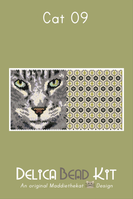 Cat 09 with Back Peyote Bead Pattern PDF