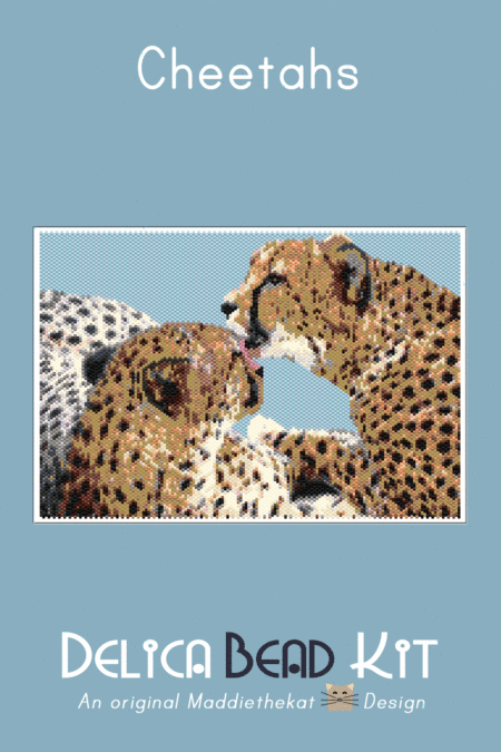 Cheetahs Larger Peyote Bead Pattern PDF or Bead Kit