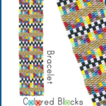 Colored Blocks Bracelet 2-Drop Peyote Bead Pattern or Bead Kit