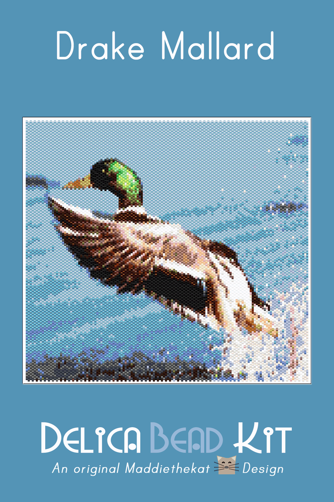 Drake Mallard Duck Larger Panel Bead Pattern PDF or Bead Kit | Bird