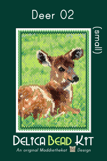 Deer 02 Small Peyote Bead Pattern PDF or Bead Kit