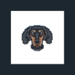 Dachshund Dog Brick Stitch Bead Pattern PDF or Bead Kit
