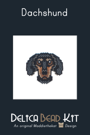 Dachshund Dog Brick Stitch Bead Pattern PDF or Bead Kit
