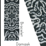 Damask Wide Cuff Bracelet Peyote Bead Pattern PDF or Bead Kit