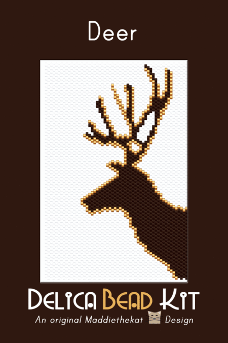 Deer Small Panel Peyote Bead Pattern PDF or Bead Kit