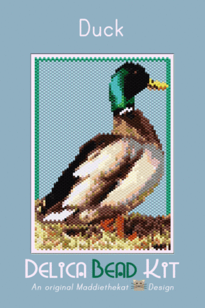 Duck Small Peyote Bead Pattern PDF or Bead Kit | Bird