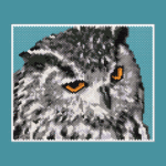 Eagle Owl Bird Larger Peyote Bead Pattern PDF or Bead Kit