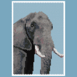 Elephant 04 Small Peyote Bead Pattern PDF or Bead Kit