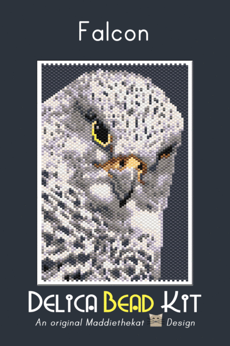 Falcon Small Peyote Bead Pattern PDF or Bead Kit