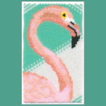 Flamingo 03 Small Peyote Bead Pattern PDF or Bead Kit