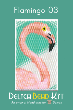 Flamingo 03 Small Peyote Bead Pattern PDF or Bead Kit