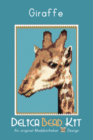 Giraffe Small Peyote Bead Pattern PDF or Bead Kit