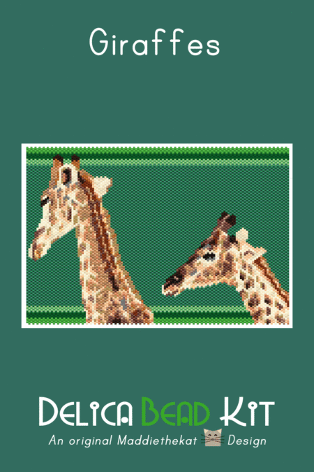 Giraffes (Panel or Amulet Bag) Peyote Bead Pattern PDF