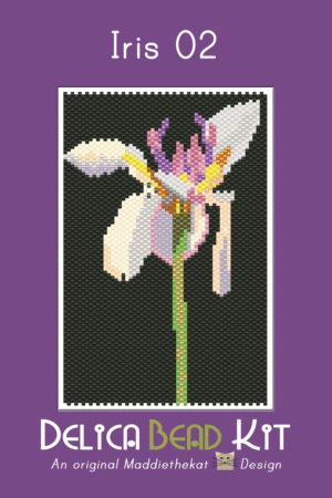 Iris Flower 02 Small Peyote Bead Pattern PDF or Bead Kit