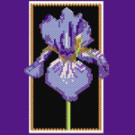 Iris Flower 01 Small Peyote Bead Pattern PDF or Bead Kit