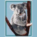 Koala Bear Larger Peyote Bead Pattern PDF or Bead Kit