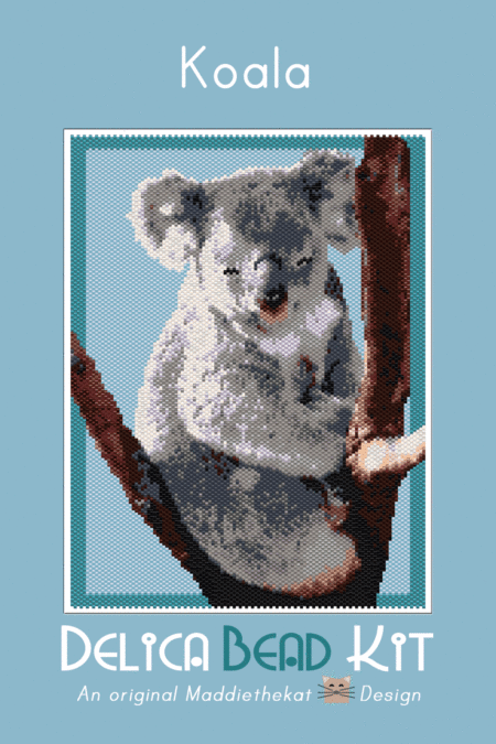 Koala Bear Larger Peyote Bead Pattern PDF or Bead Kit