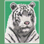 White Tiger 02 Larger Peyote Bead Pattern PDF or Bead Kit