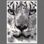 Leopard BW Small Peyote Bead Pattern PDF or Bead Kit