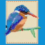 Malachite Kingfisher Small Peyote Bead Pattern PDF or Bead Kit