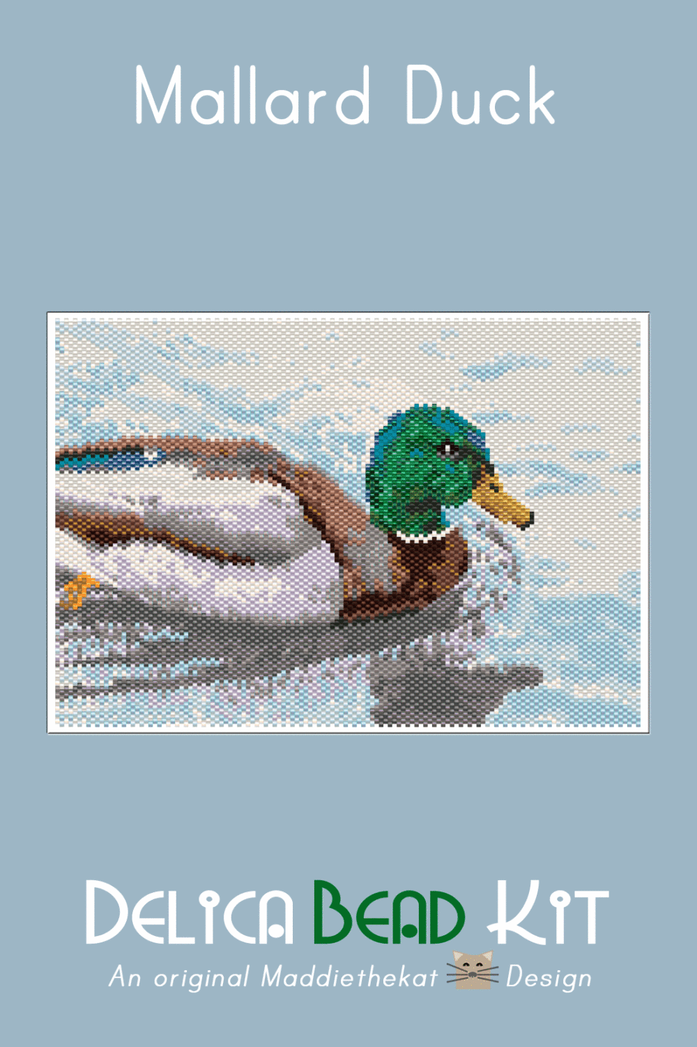 Mallard Duck Larger Peyote Bead Pattern PDF or Bead Kit