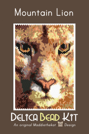 Mountain Lion Small Peyote Bead Pattern PDF or Bead Kit