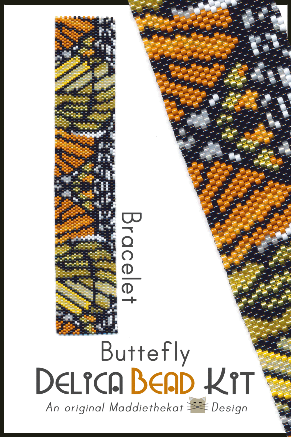 Butterfly Bracelet Peyote Bead Pattern or Bead Kit | Monarch | Viceroy