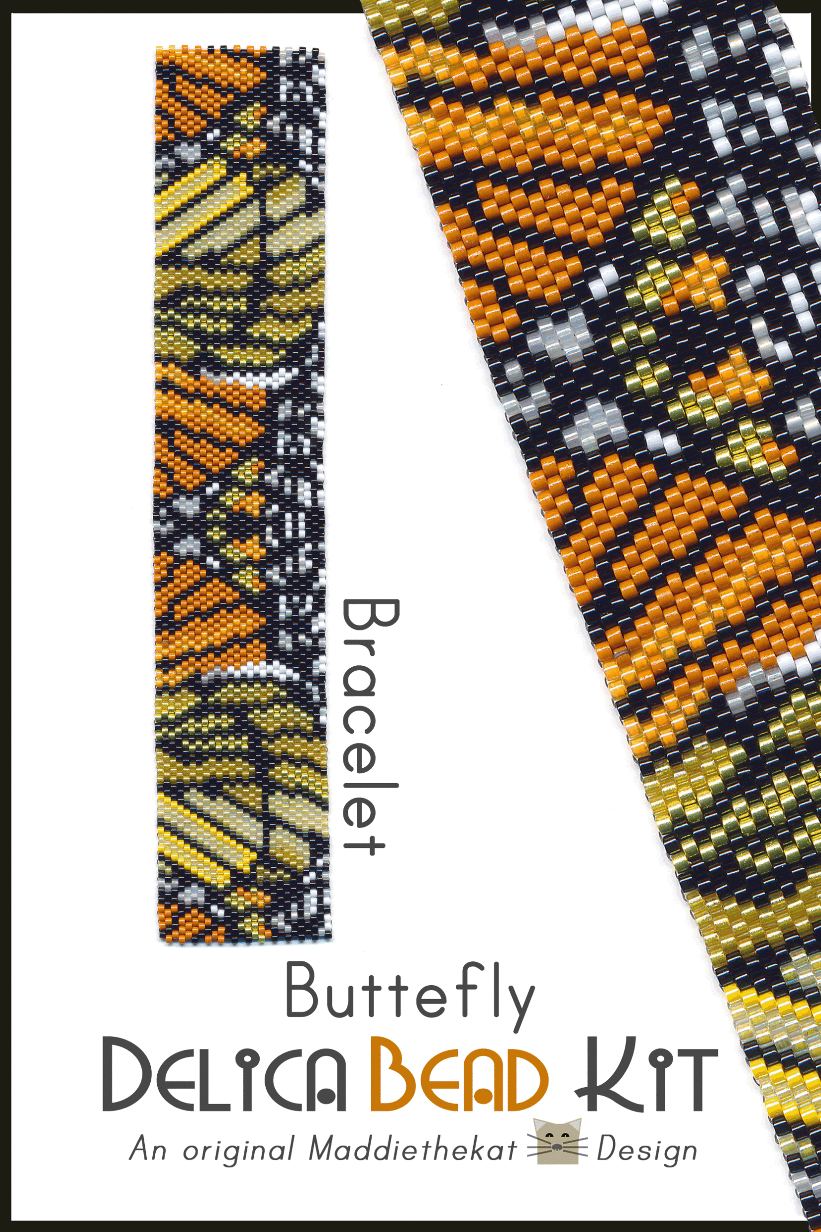 Butterfly Bracelet Peyote Bead Pattern or Bead Kit