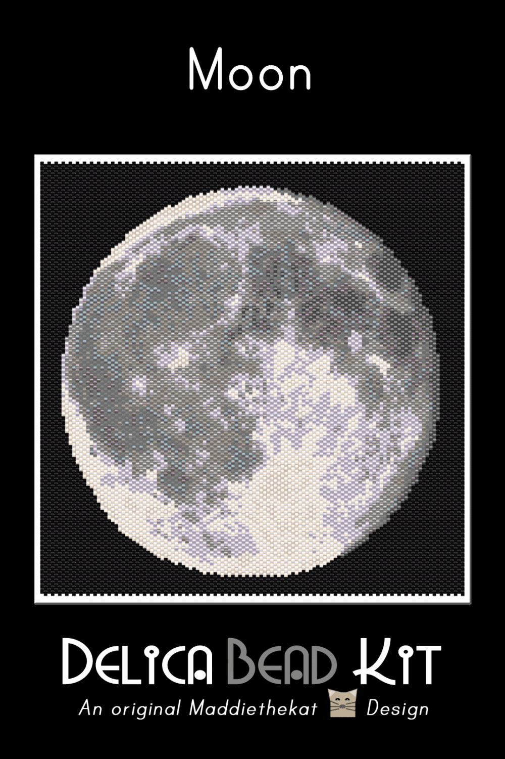 Moon Larger Peyote Bead Pattern PDF or Bead Kit