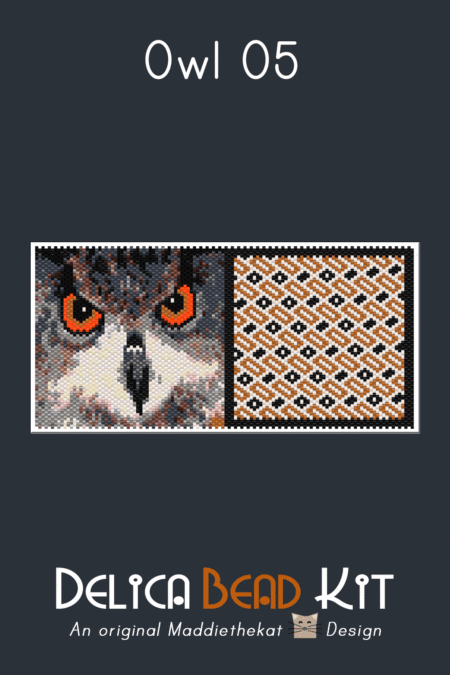 Owl 05 with Back Peyote Bead Pattern PDF