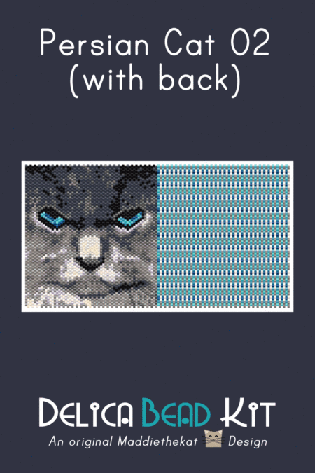 Persian Cat 02 with Back Peyote Bead Pattern PDF